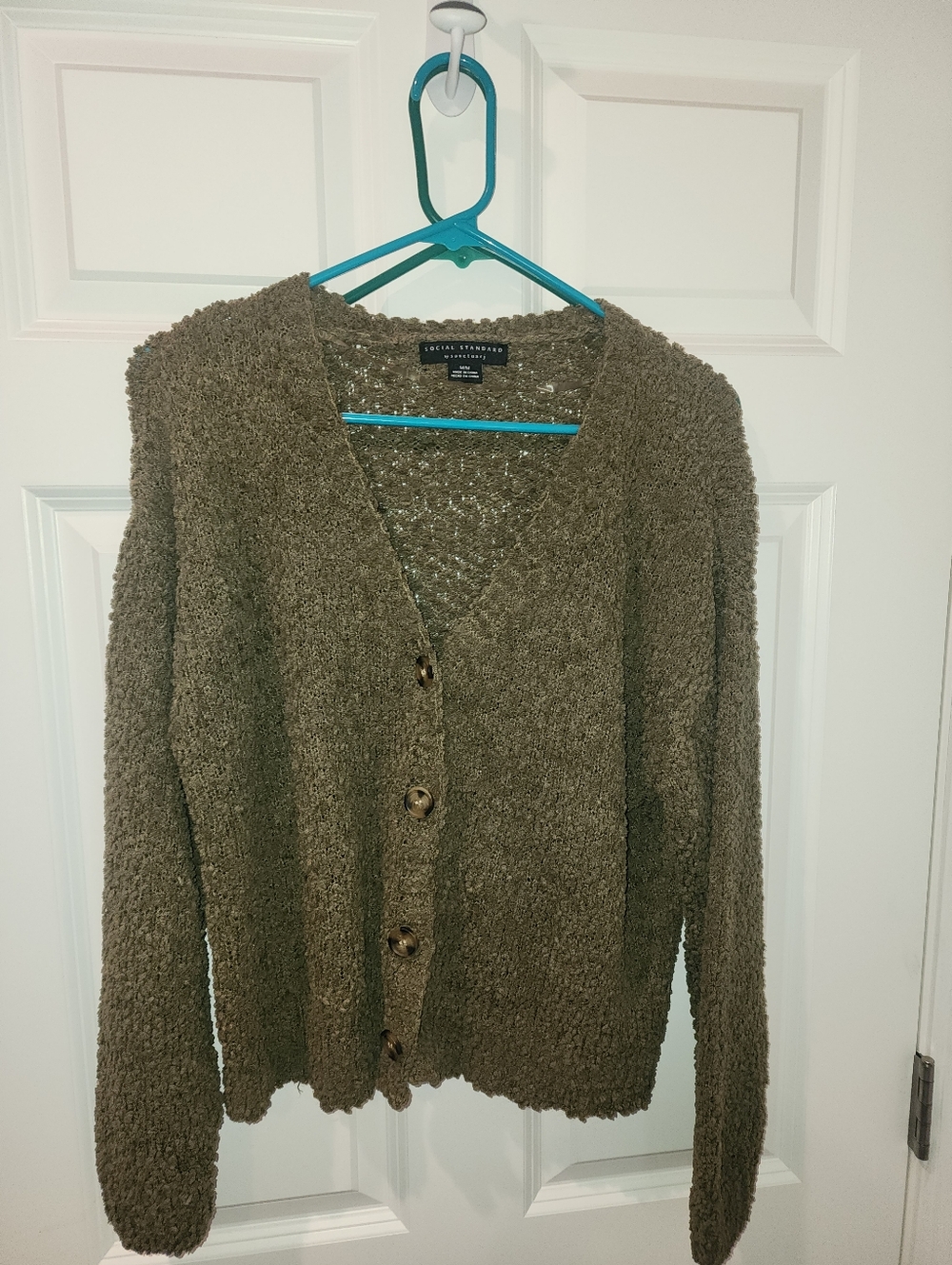 Social Standard Cardigan Olive